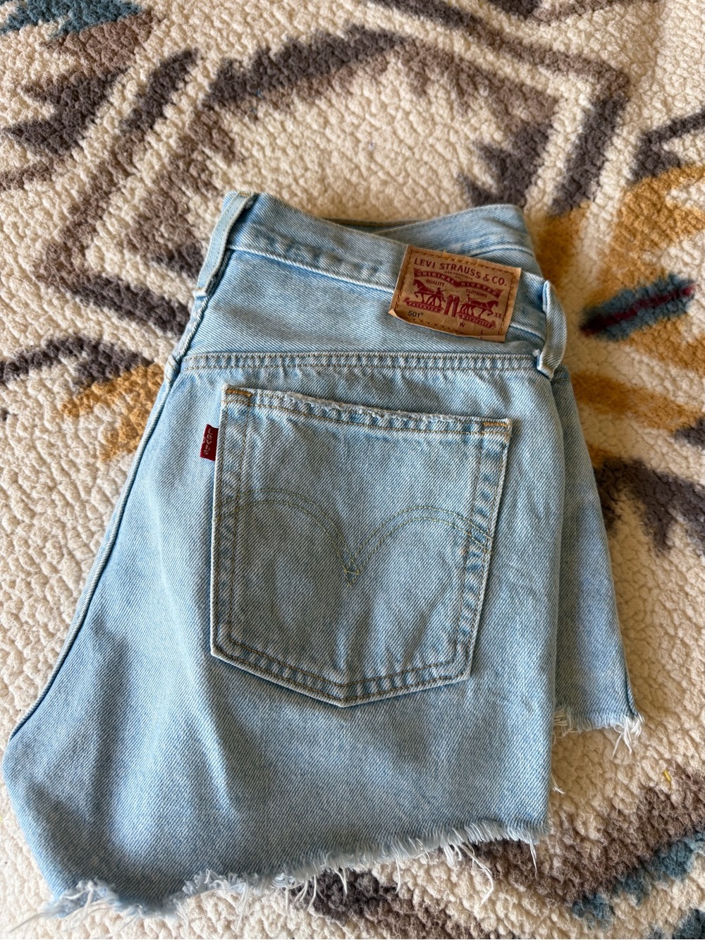 Levi's Light Wash Denim Cutoff Shorts